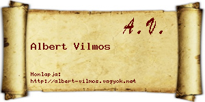 Albert Vilmos névjegykártya