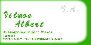 vilmos albert business card